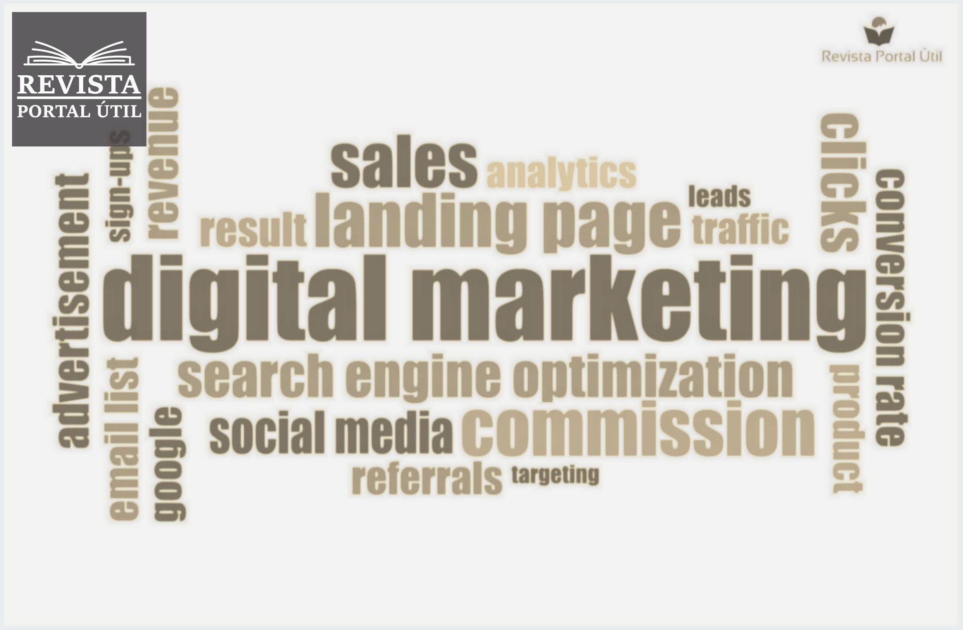 Nuvem de palavras com destaque na palavra marketing digital