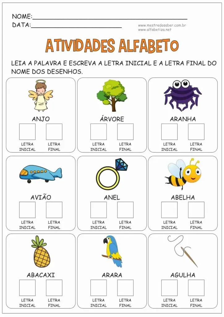 Sugestões de Atividade 1 Ano Focadas no Desenvolvimento da Língua Portuguesa