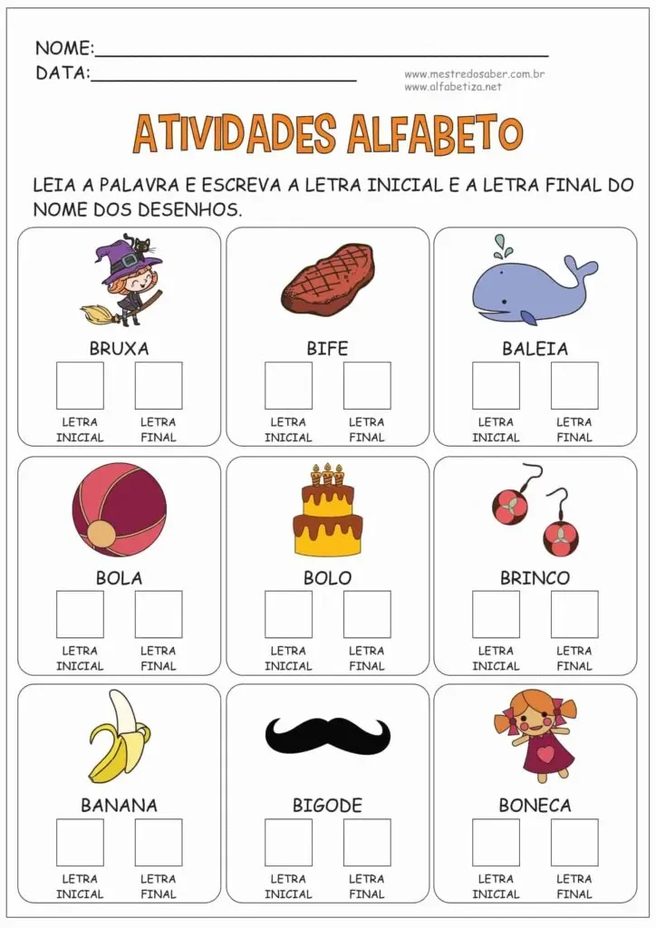 Sugestões de Atividade 1 Ano Focadas no Desenvolvimento da Língua Portuguesa